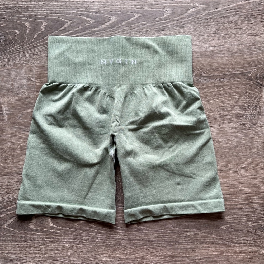 Size XS- NVGTN contour seamless shorts- sage green